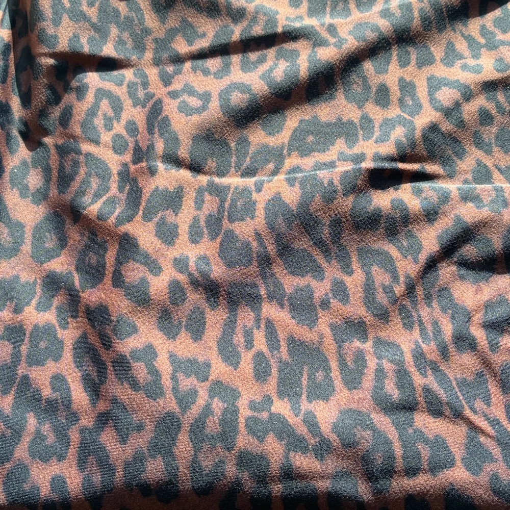 NWOT eco recycled fabric for sewing swimwear or athletic wear leopard print